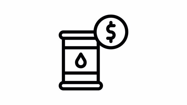oil price animated icon - Motion Graphic Elements for Business ,Presentations and Design