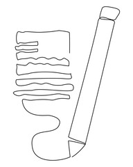 One line Art Paper Pen