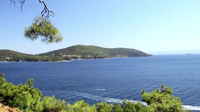 island and sea in summer day, prince's islands istanbul