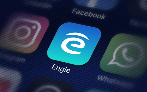 Engie logo sur un &eacute;cran de smartphone