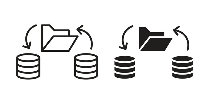 Data Migration icons for web developers and designers,