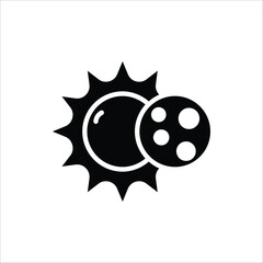 Eclipse icon. Solar Eclipse symbol. Vector illustration for web design. Isolated on white background.