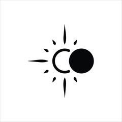 Eclipse icon. Solar Eclipse symbol. Vector illustration for web design. Isolated on white background.
