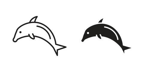 Obraz premium Dolphin icons for web developers and designers,