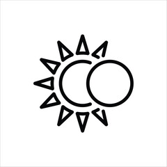 Solar Eclipse icon. Eclipse symbol. Vector illustration for web design. Isolated on white background.