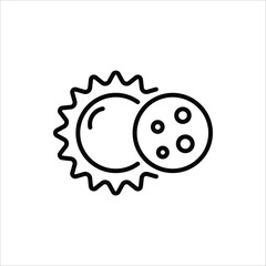 Solar Eclipse icon. Eclipse symbol. Vector illustration for web design. Isolated on white background.