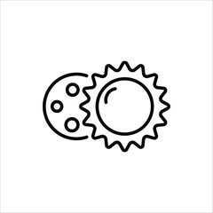Solar Eclipse icon. Eclipse symbol. Vector illustration for web design. Isolated on white background.