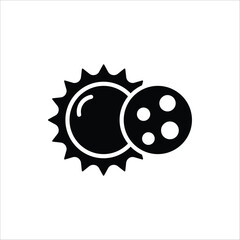 Solar Eclipse icon. Eclipse symbol. Vector illustration for web design. Isolated on white background.