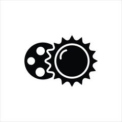 Solar Eclipse icon. Eclipse symbol. Vector illustration for web design. Isolated on white background.