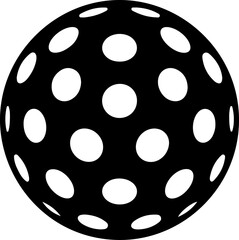 Fototapeta premium Pickle ball Sport Ball icon silhouette vector illustration