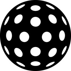 Fototapeta premium Pickle ball Sport Ball icon silhouette vector illustration