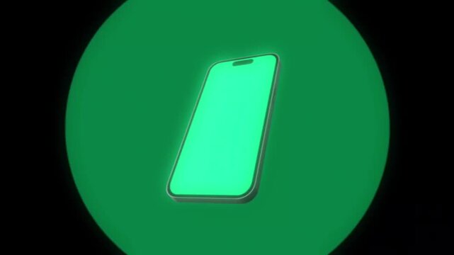 The phone widget in the green screen.