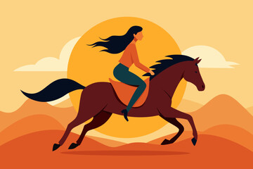 horse rider silhouette