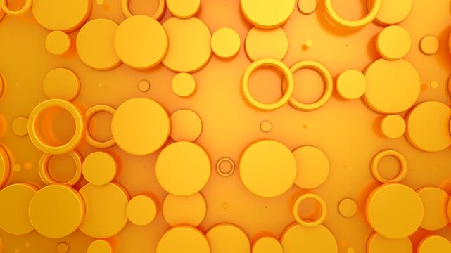 Background of Circles. Abstract motion, loop, two color, 3d rendering, 4k resolution
