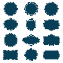 Decorative Badges and Labels Collection with Various Shapes