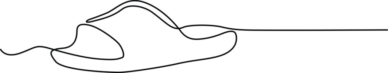Illustration of a single slipper Vector