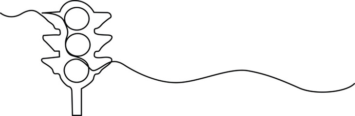 Traffic signal displaying green light Vector