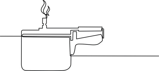 Steaming pressure cooker Vector