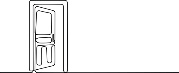 Modern glass door design Vector