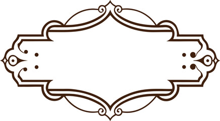 vintage frame with floral ornament