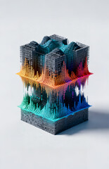 3d render of a modern building