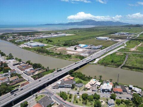 Imagens Aereas da Cidade de Tijucas Santa Catarina