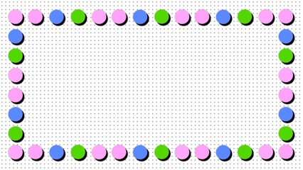 frame with colorful dots
