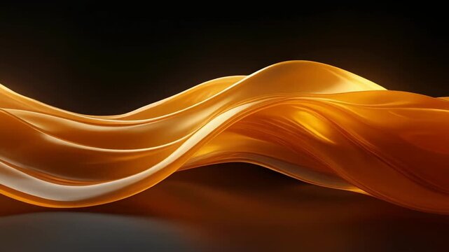 Abstract flowing golden liquid wave motion background. 4K Abstract Background Animation Video