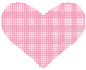 pink heart on a white background