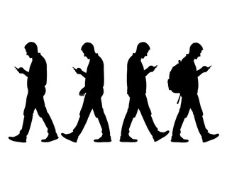 Evolution of People Walking with Smartphones