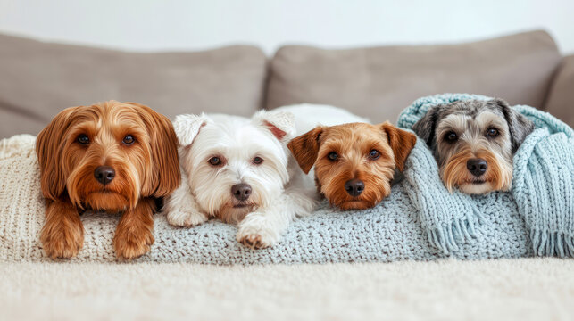 advertising banner of holiday dogs