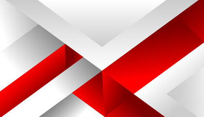 Modern Red Gray White Abstract Geometric Background with Diagonal Shapes and Clean Corporate Style