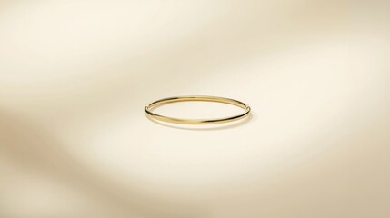 Simple gold bangle bracelet