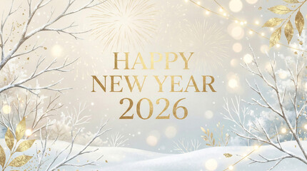 Winter new year celebration