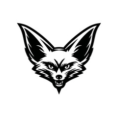 Obraz premium Bold black and white fox head design for various commercial applications