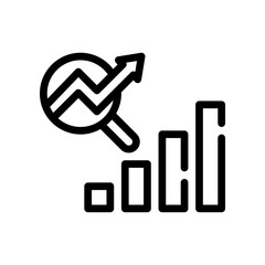 trend analysis line icon