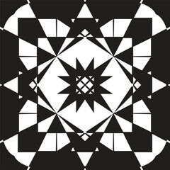 black and white snowflake