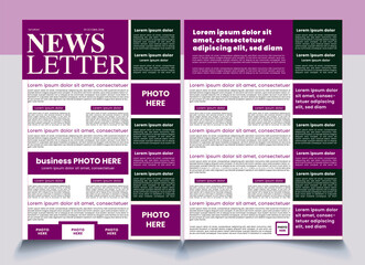 modern clean unique newsletter design sample