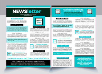 modern clean unique newsletter design sample