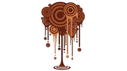 Abstract dripping circles