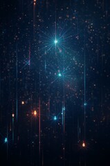 Mesmerizing Starry Night Sky with Bright Stars and Light Trails