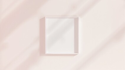 Minimalist Square Frame Isolated on Transparent Background