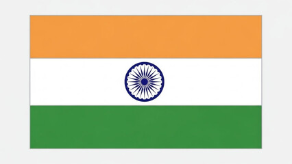 India's Flag: The tricolor Indian flag, a symbol of pride and identity, showcases the vibrant saffron, white, and green stripes, with the Ashoka Chakra at its heart.