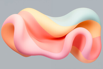 Abstract pastel-colored, teardrop-shaped elements with a smooth surface background.