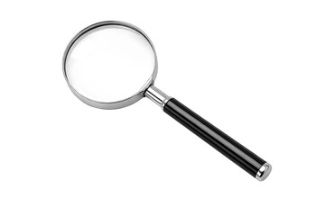 Magnifying Glass Isolated on Black Background