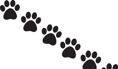 Trail of dog paw prints © MDRAYHAN
