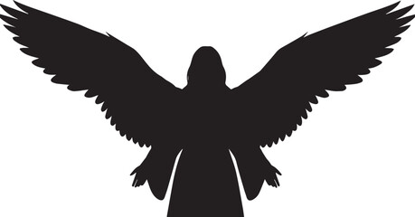 Angel wings silhouette