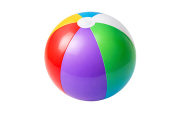 Colorful Beach Ball Isolated on Black Background