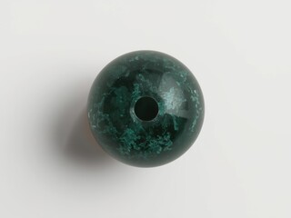 Green glass orb with hollow center