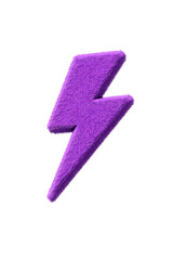 Purple Furry Lightning Bolt